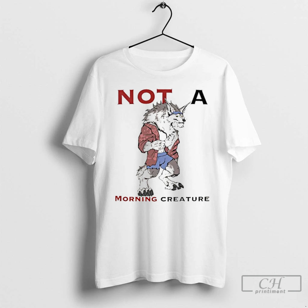 Classic Wolf Not A Morning Creature T Shirts