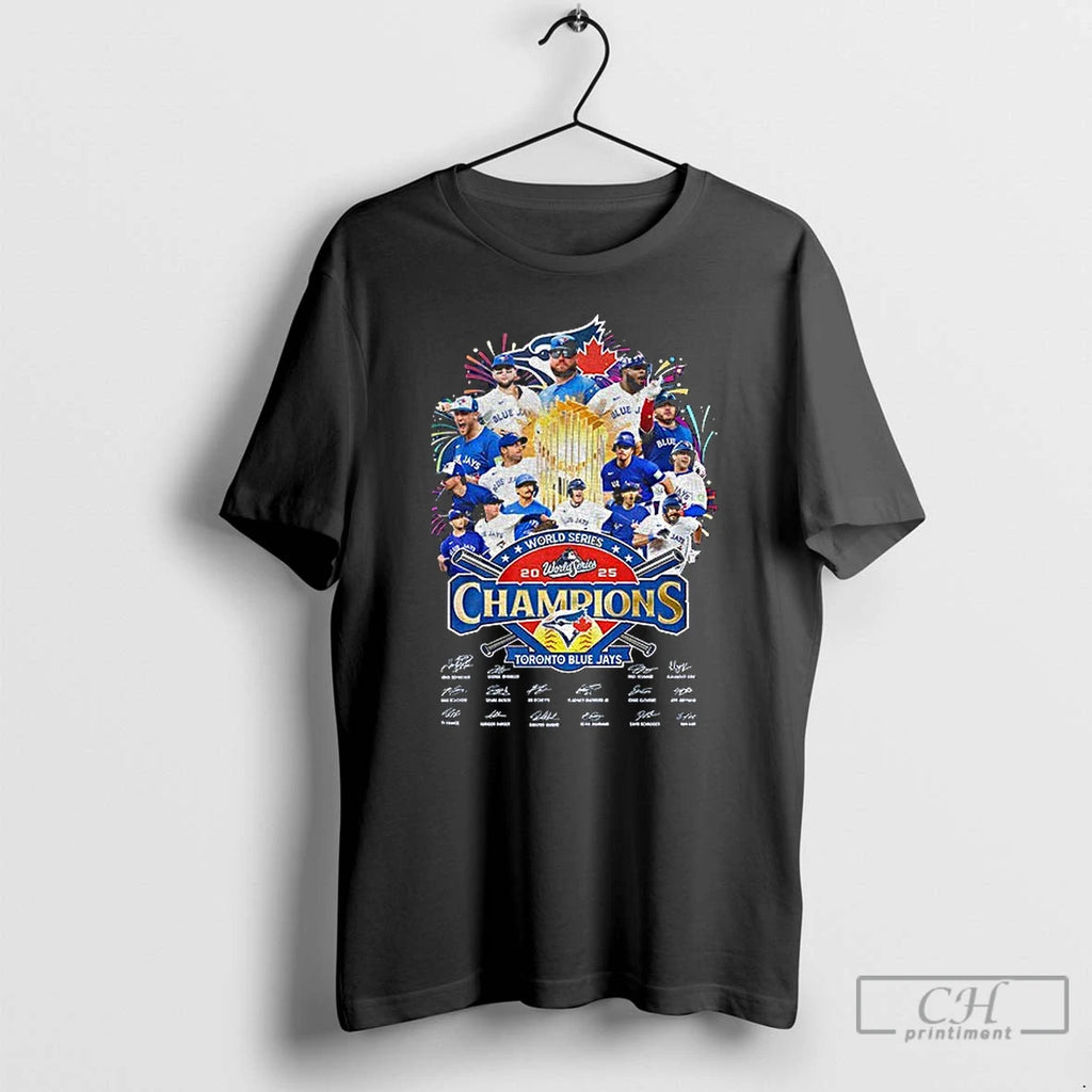 Classic World Series 2025 Champions Toronto Blue Jays Signed Mlb T Shirts Hoodie Sweatshirt | PurePodTees.com
