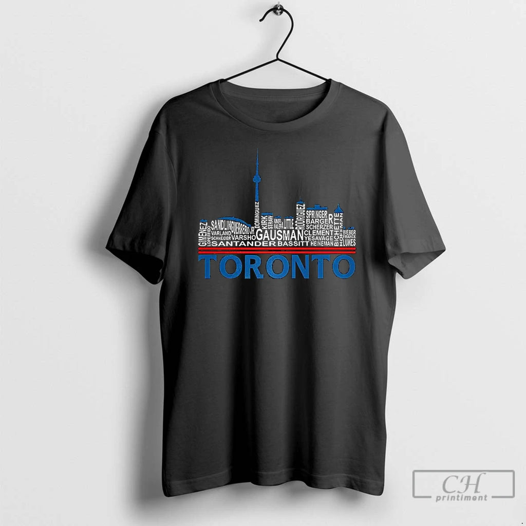 Classic World Series 2025 Toronto Blue Jays Player Named Skyline Shirt Hoodie Sweatshirt | PurePodTees.com