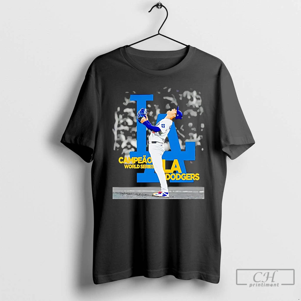 Classic Yoshinobu Yamamoto 2025 Dodgers World Series Champions T Shirts Hoodie Sweatshirt | PurePodTees.com