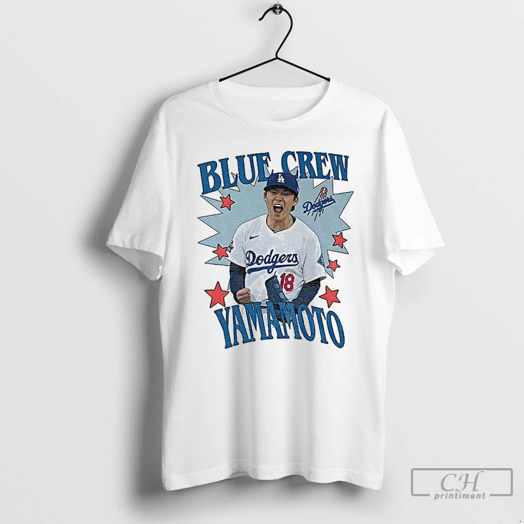 Classic Yoshinobu Yamamoto Blue Crew Los Angeles Dodgers Baseball Players World Series 2025 T Shirts Hoodie Sweatshirt