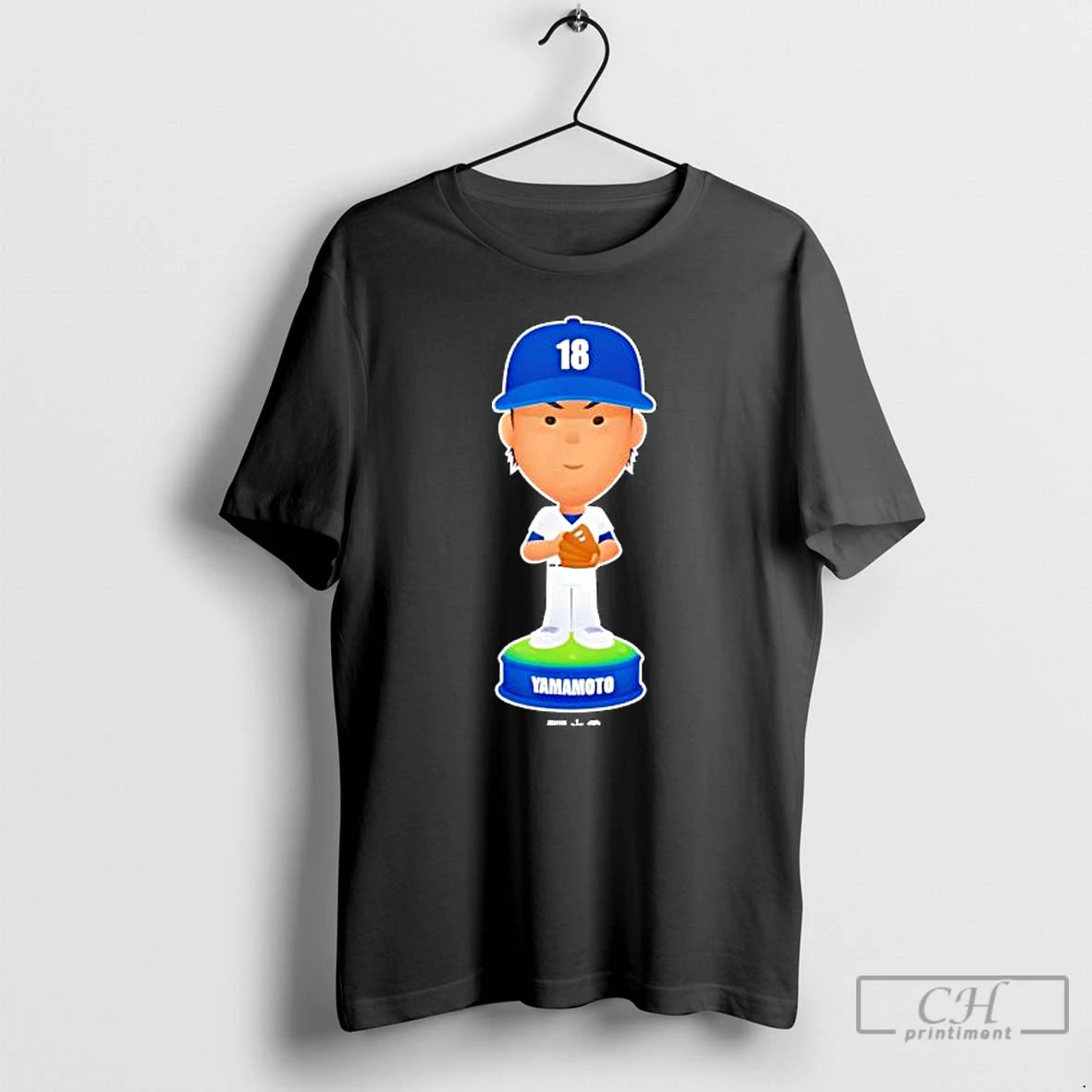 Classic Yoshinobu Yamamoto Los Angeles Baseball Bobblehead T Shirts Hoodie Sweatshirt | PurePodTees.com