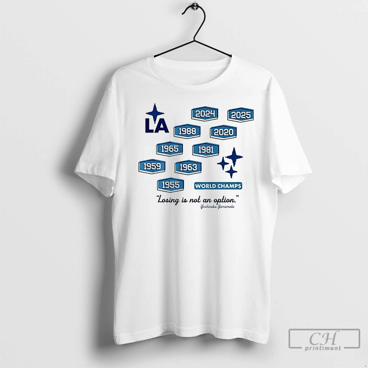 Classic Yoshinobu Losing Is Not An Option 9 Time World Champs La Dodgers Shirt Hoodie Sweatshirt | PurePodTees.com