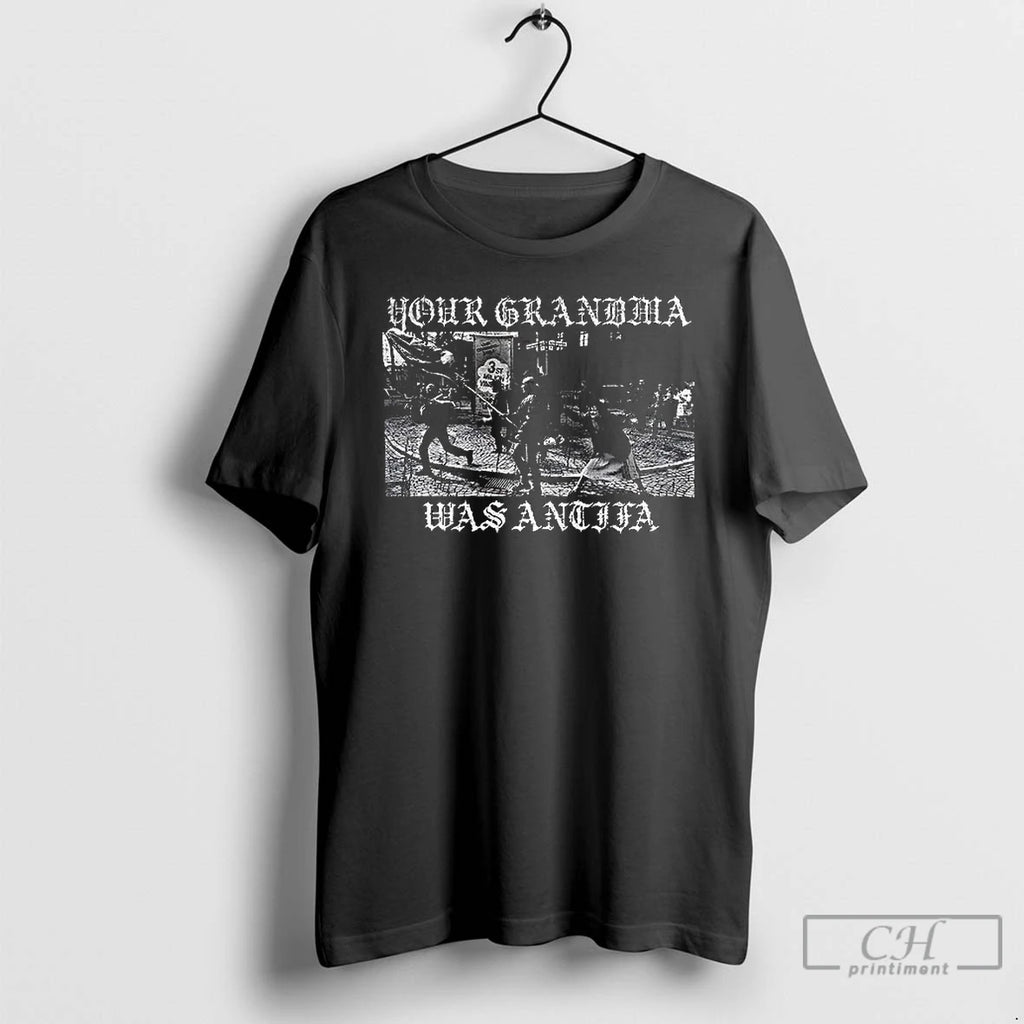 Classic Your Grandma Was Antifa Anti Fascist Vintage T Shirts Hoodie Sweatshirt | PurePodTees.com