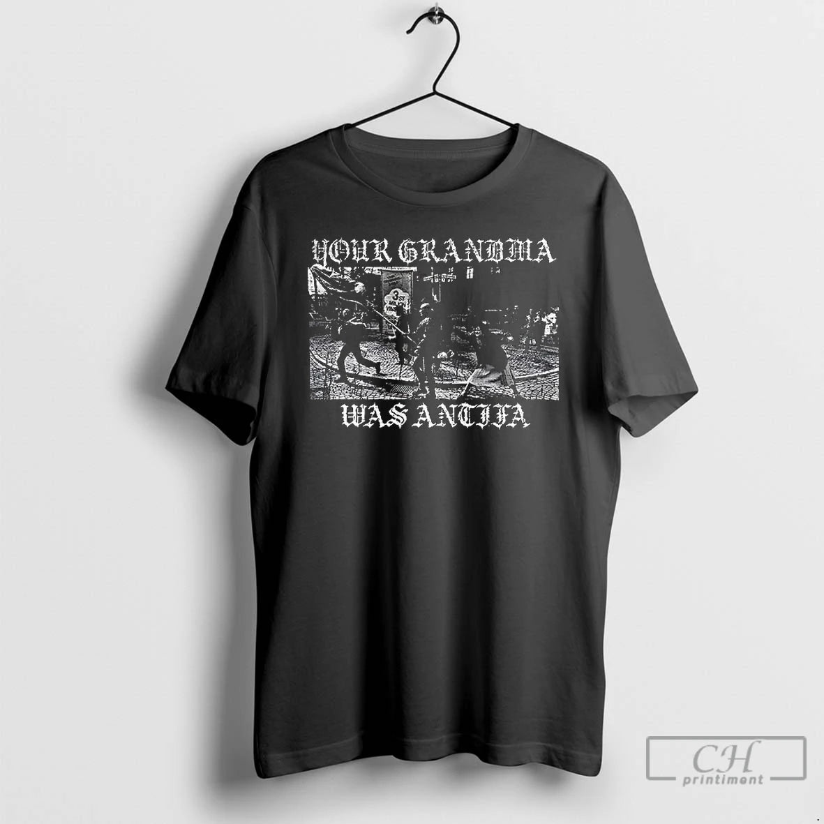 Classic Your Grandma Was Antifa Anti Fascist Vintage T Shirts Hoodie Sweatshirt | PurePodTees.com