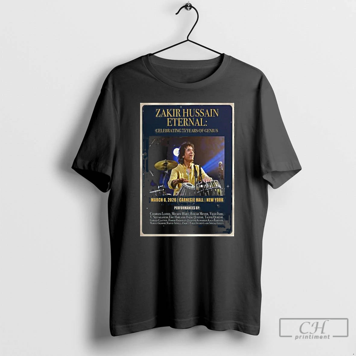 Classic Zakir Hussain Carnegie Hall Ny March 06 2026 Long Sleve T Shirts Hoodie Sweatshirt | PurePodTees.com