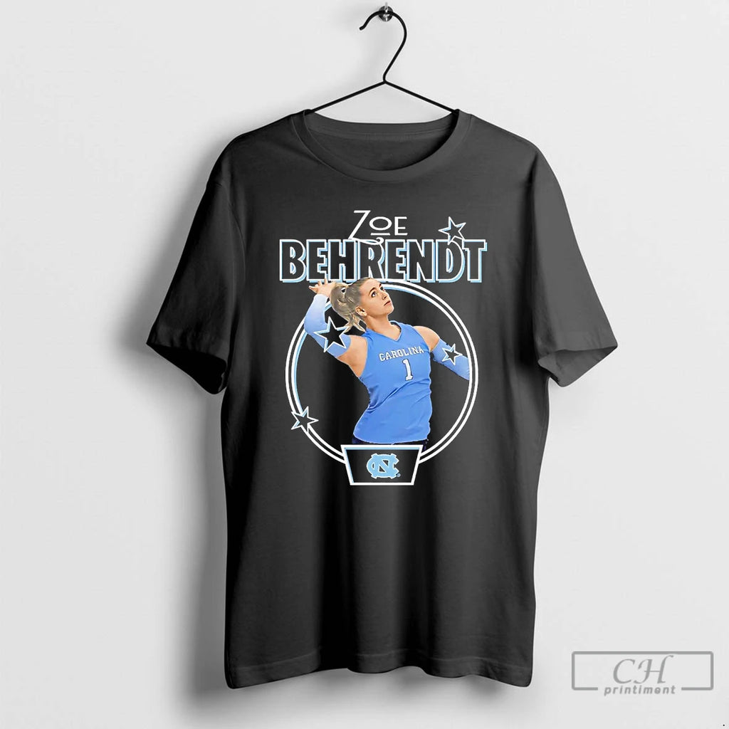 Classic Zoe Behrendt Portrait Unc Volleyball T Shirts