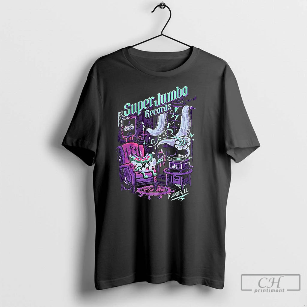 Classic Zombie Frank Super Jumbo Record Aurora Pixel Art Shirt Hoodie Sweatshirt | PurePodTees.com