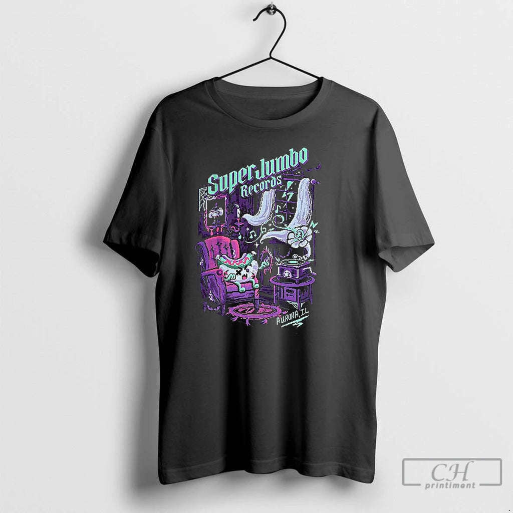 Classic Zombie Frank Super Jumbo Record Aurora Pixel Art T Shirts Hoodie Sweatshirt | PurePodTees.com