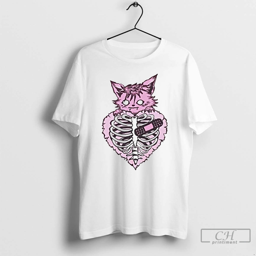 Classic Zombie Cat Heart Ornaments T Shirts Hoodie Sweatshirt | PurePodTees.com