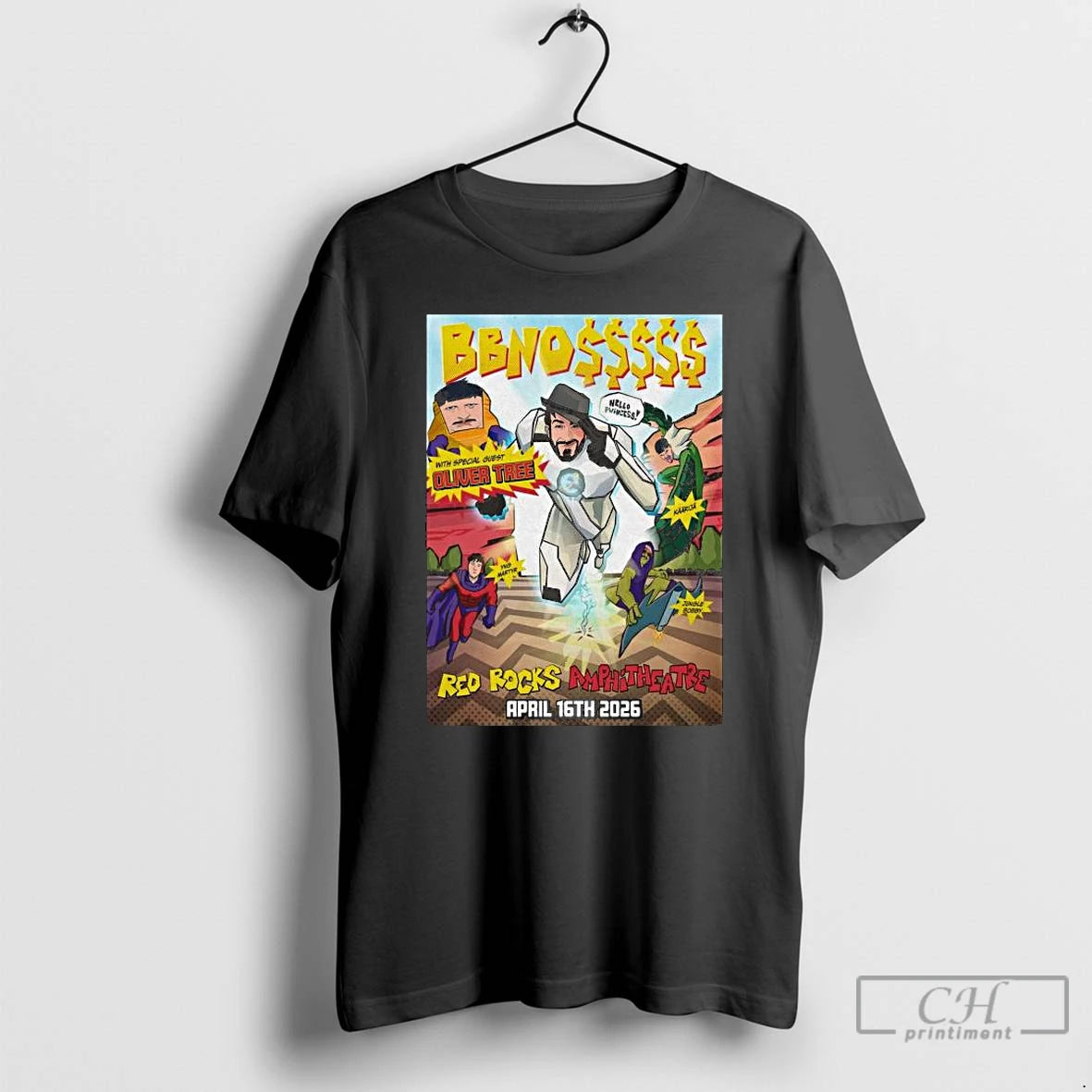 Classic Bbno April 16 2026 Red Rocks Amphitheatre Morrison Long Sleve T Shirts Hoodie Sweatshirt | PurePodTees.com