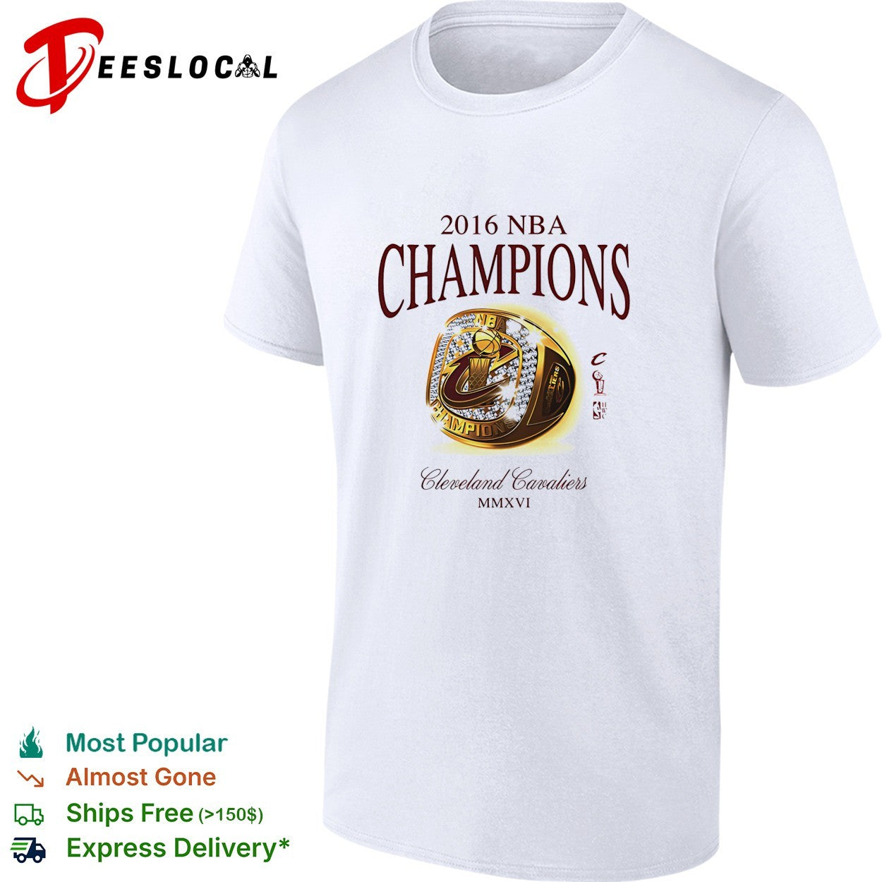 Cleveland Cavaliers 2016 NBA champions ring shirt