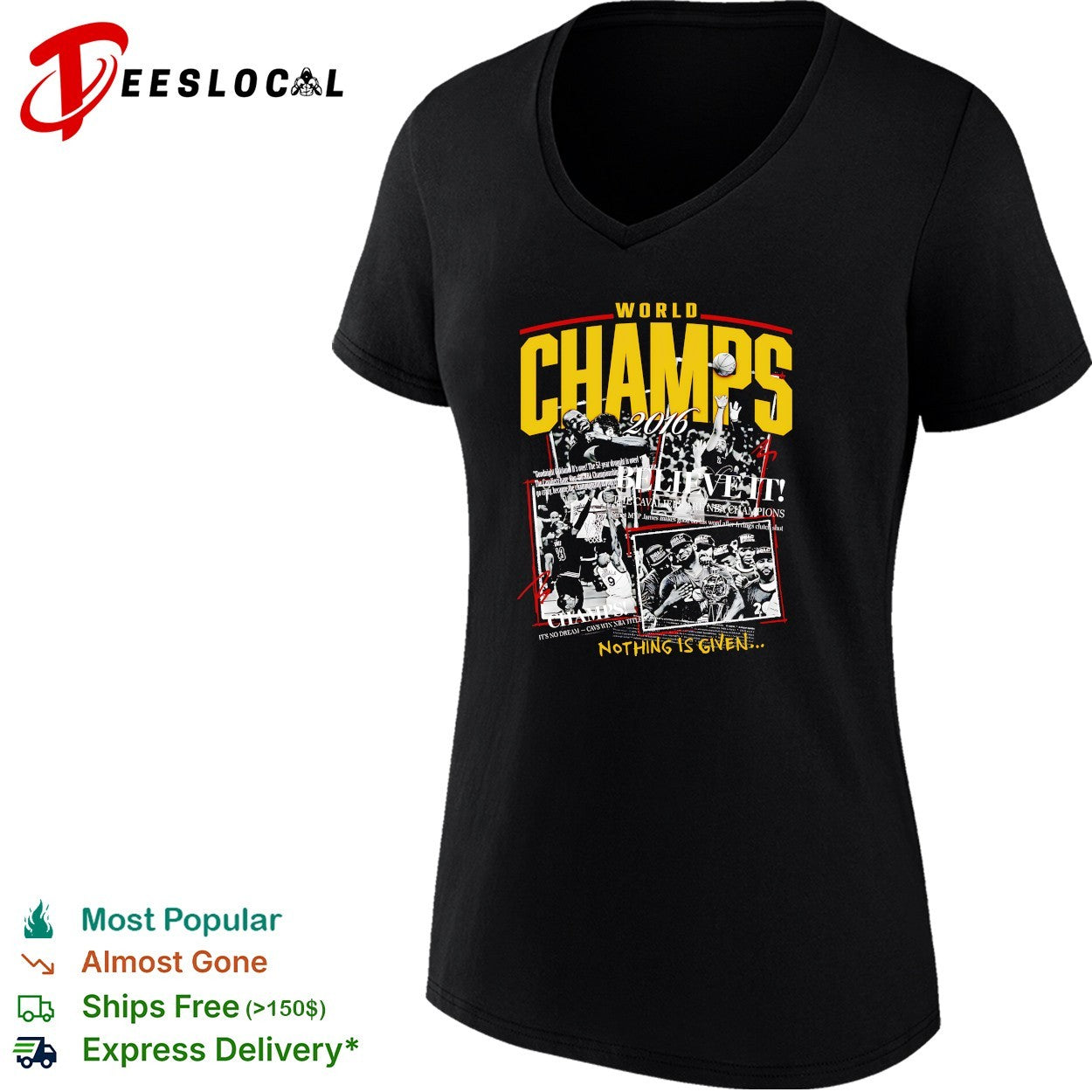Cleveland Cavaliers world champs 2016 believe it shirt