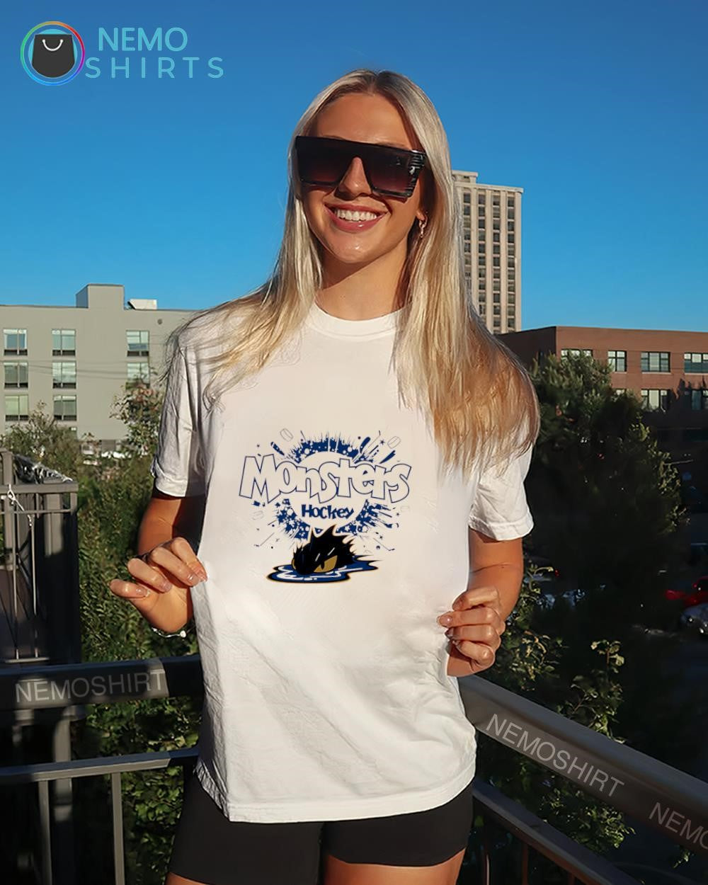 Cleveland Monsters hockey logo graphic shirt