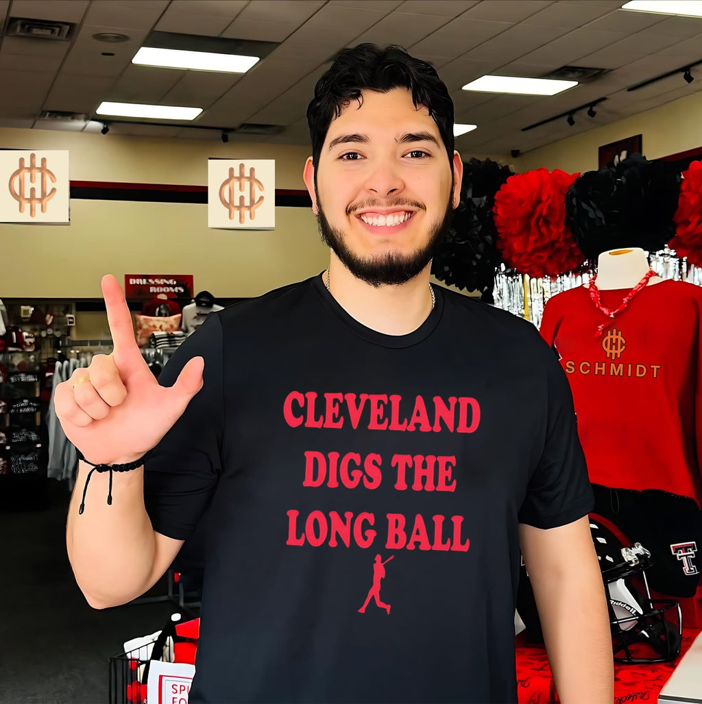 Cleveland digs the long ball baseball shirt