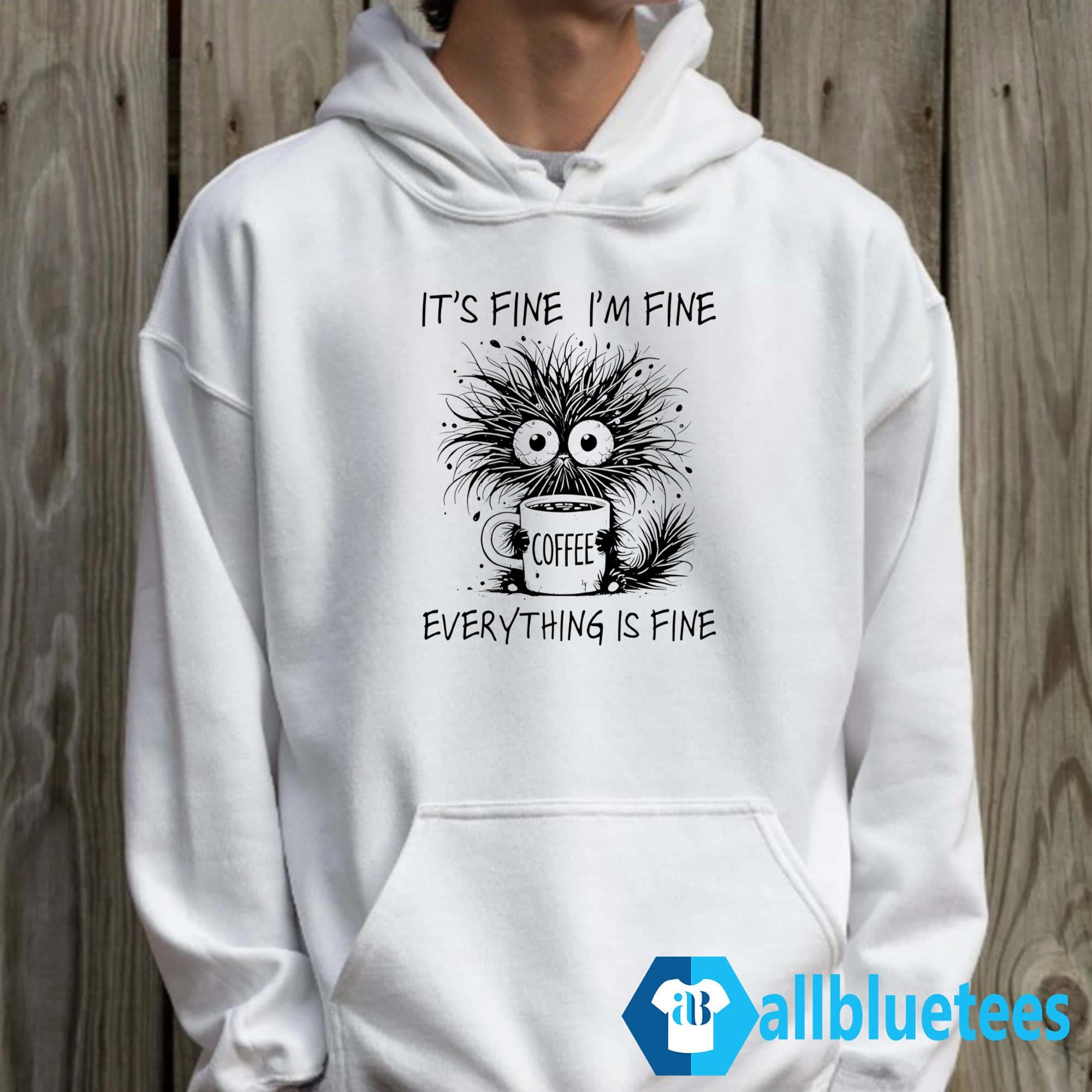Coffee Cat It’s Fine I’m Fine Everything Is Fine Shirt