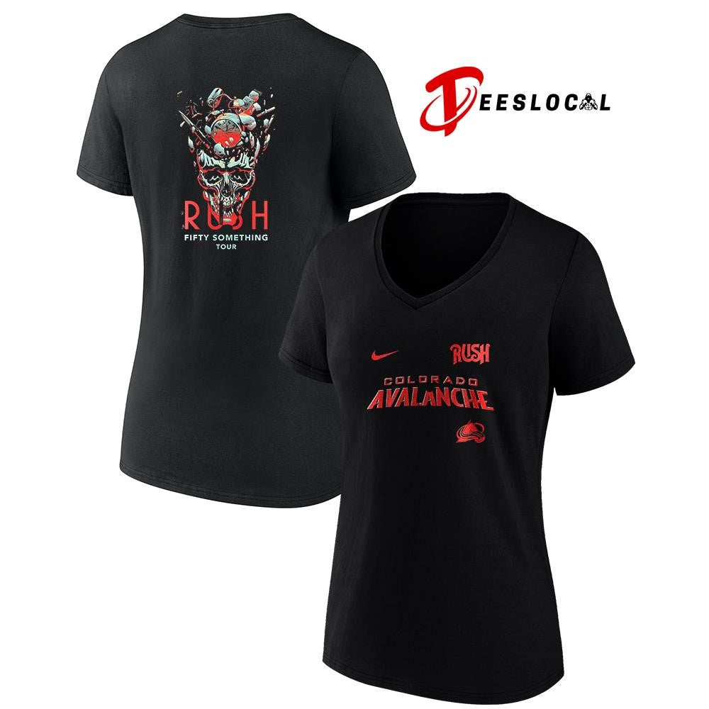 Colorado Avalanche Rush Fifty Something tour skull shirt