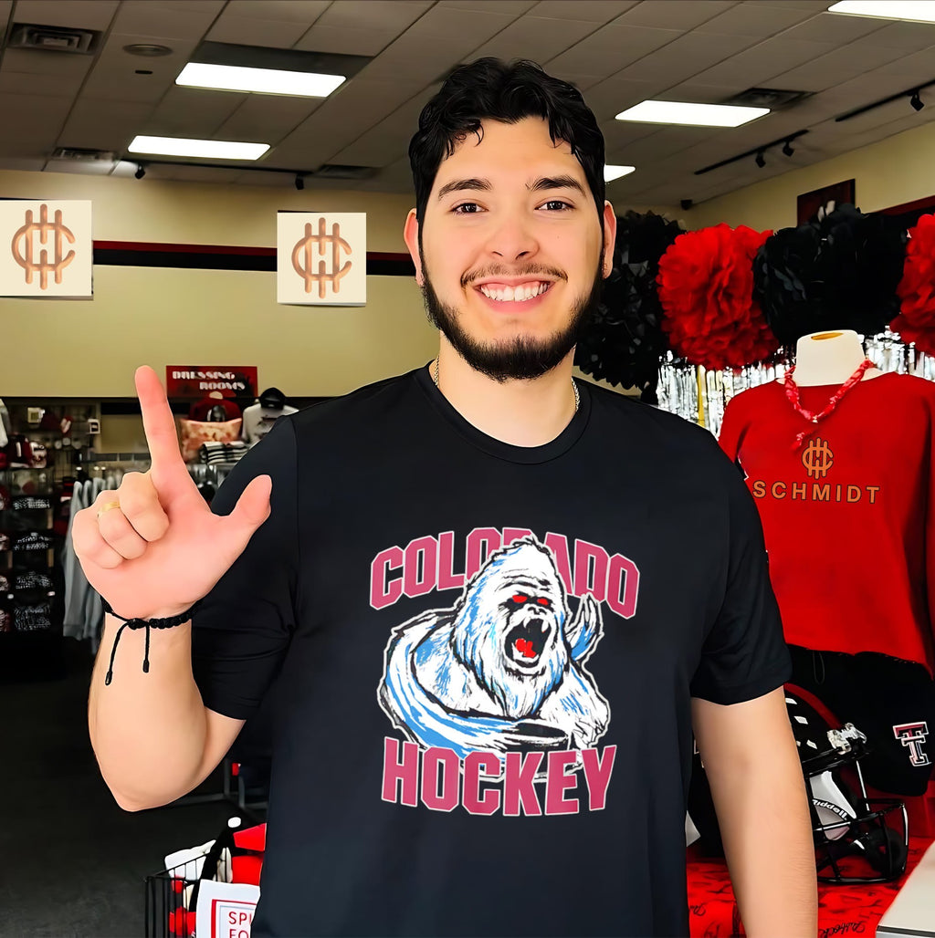 Colorado Hockey Yeti mascot shirt