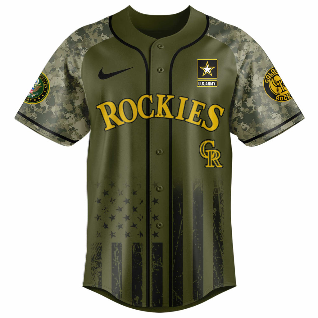 Colorado Rockies MLB 250th anniversary US Army Jersey