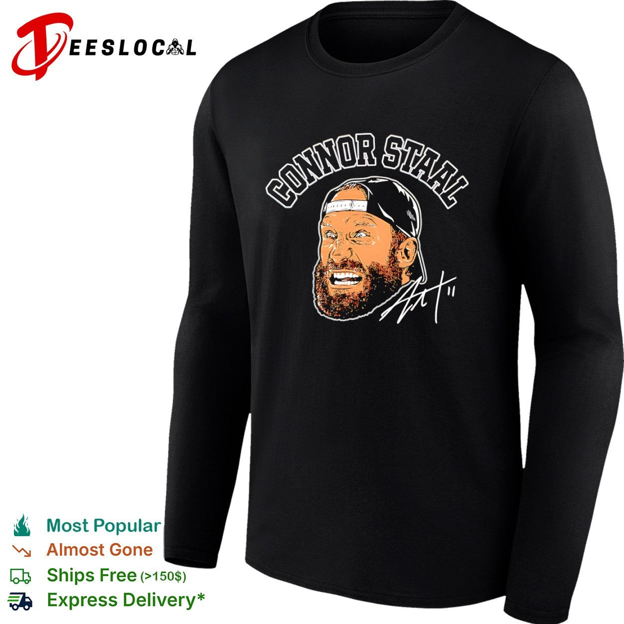 Connor Staal big face signature shirt