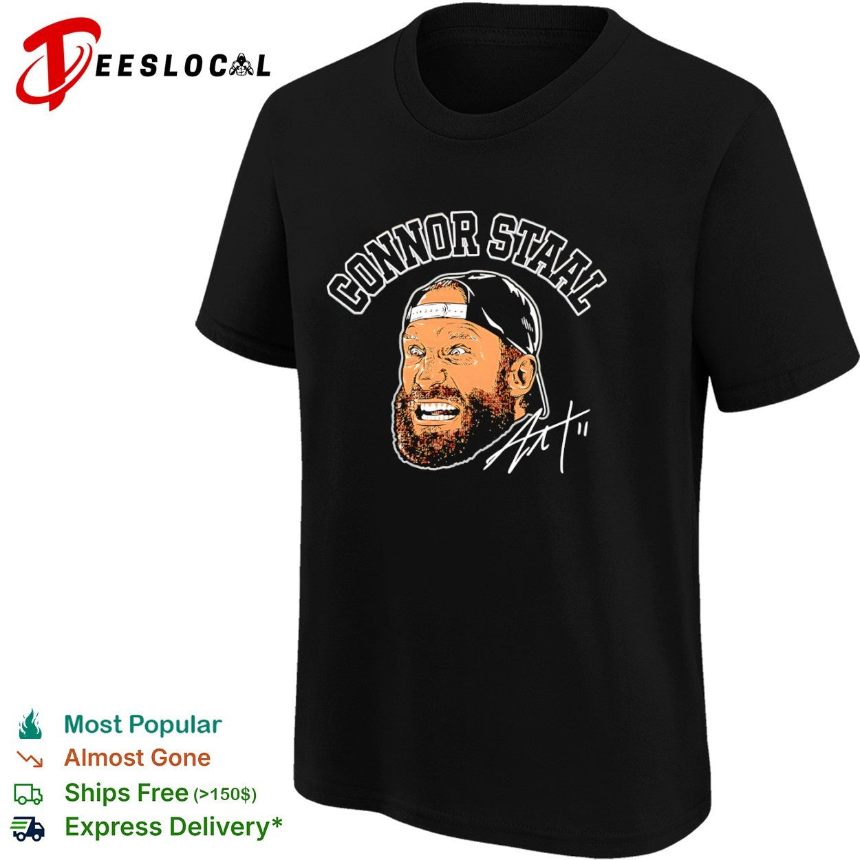 Connor Staal big face signature shirt