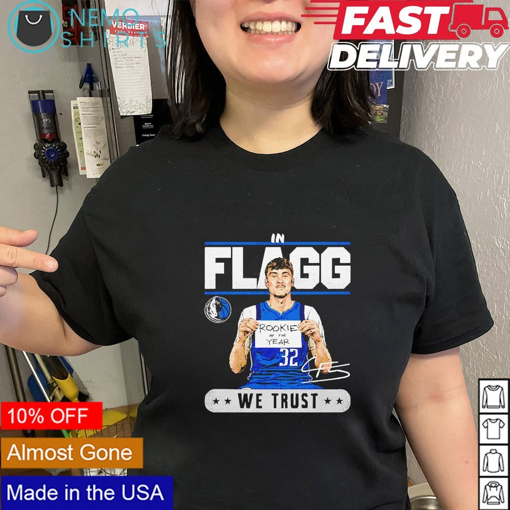 Cooper Flagg Dallas Mavericks in flagg we trust Rookie of the Year shirt