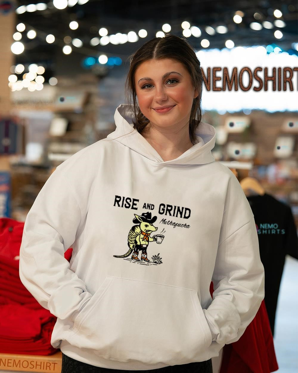 Cowboy armadillo rise and grind muthafucka shirt