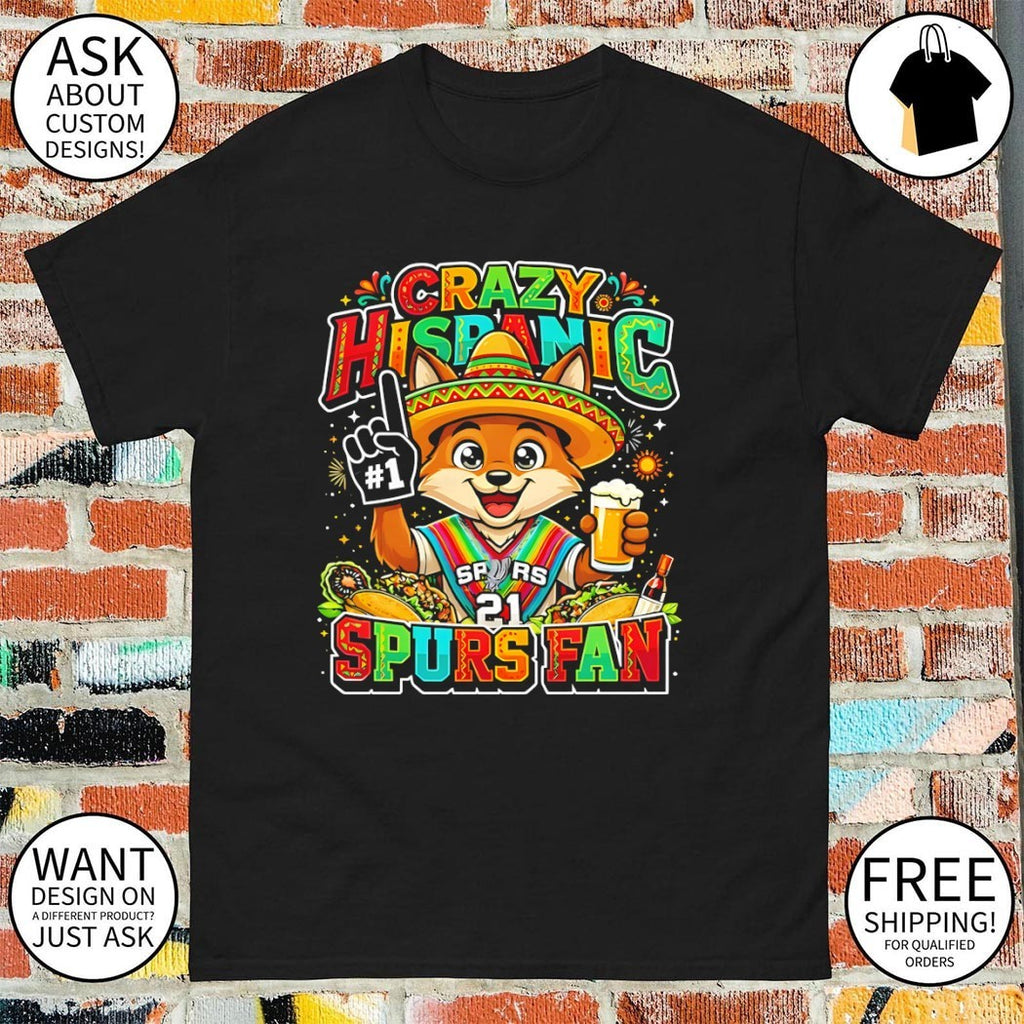 Coyote Tim Duncan 21 San Antonio Spurs Crazy Hispanic Spurs Fan Mexico 2026 shirt