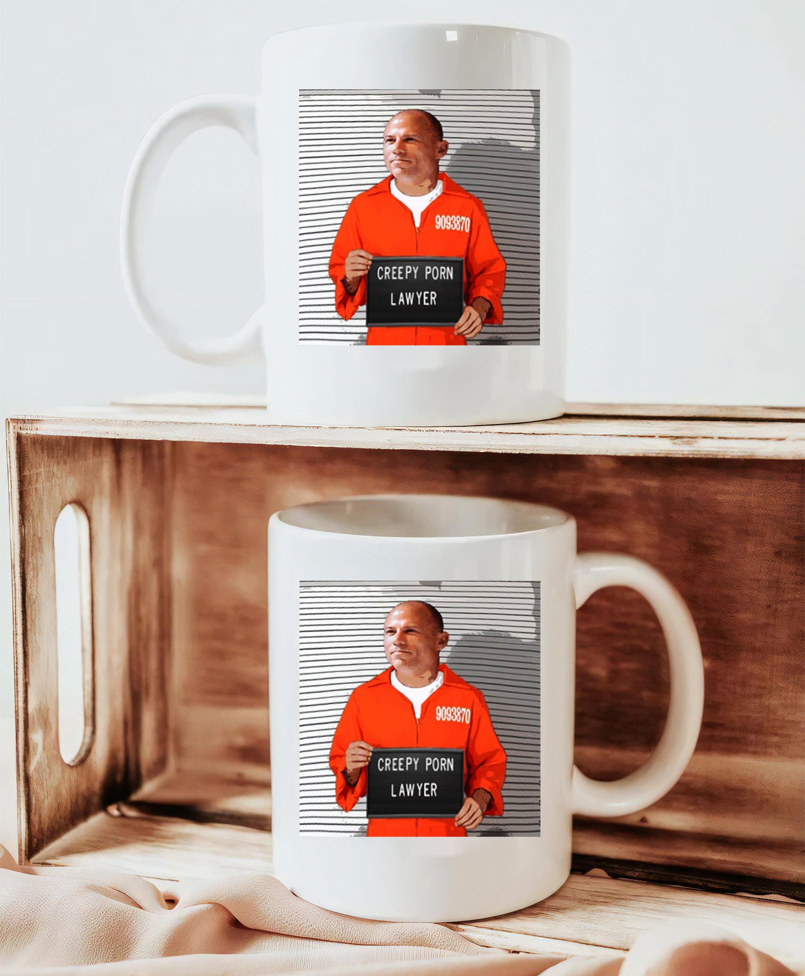 Creepy Porn Lawyer Tucker Carlson Mugs – Both Sides