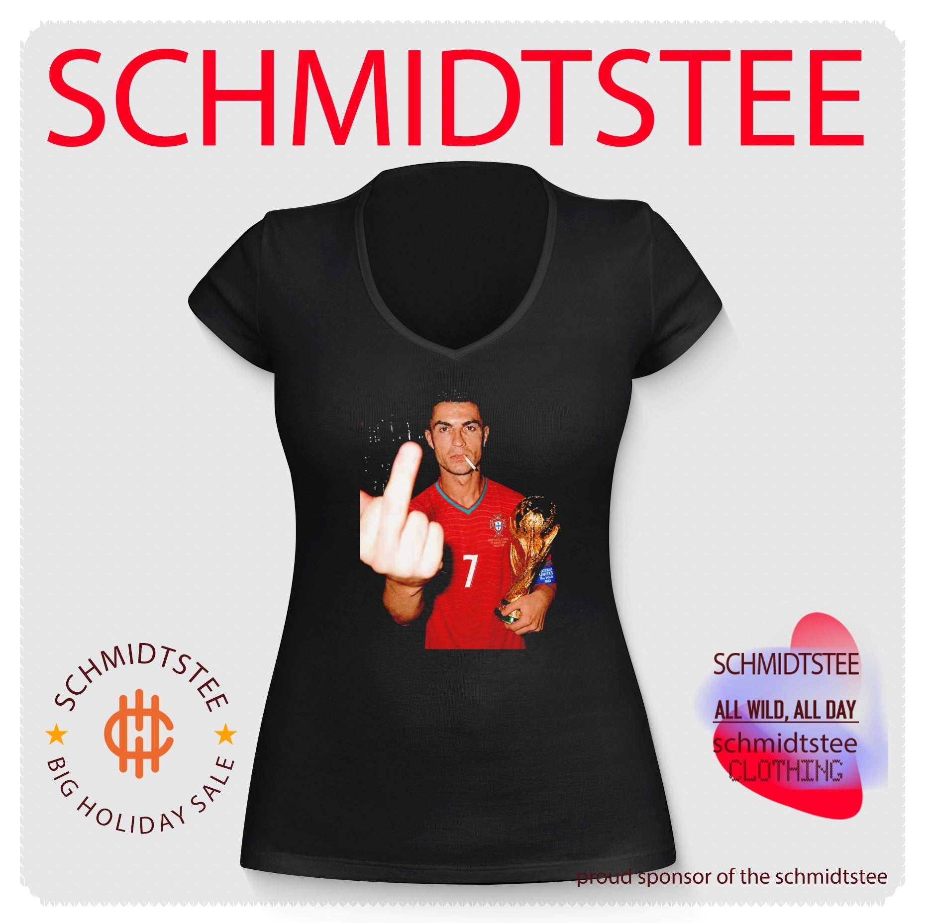 Cristiano Ronaldo Portugal World Cup Champion Middle Finger shirt