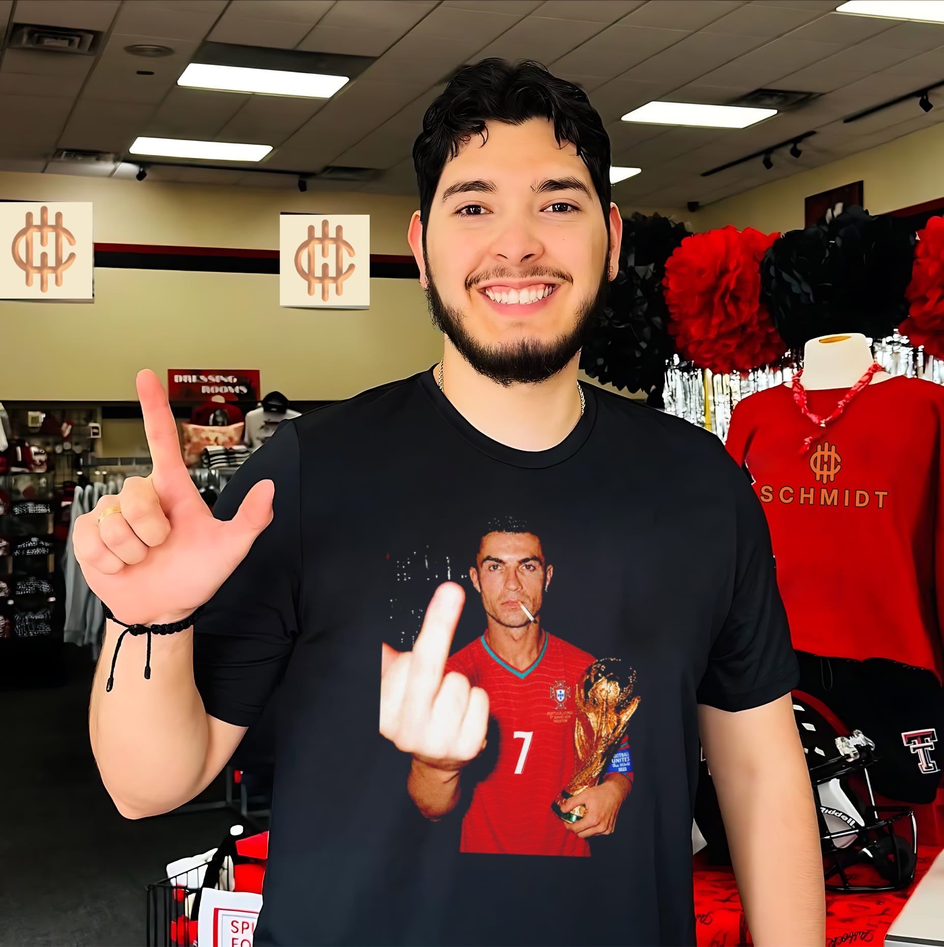 Cristiano Ronaldo Portugal World Cup Champion Middle Finger shirt