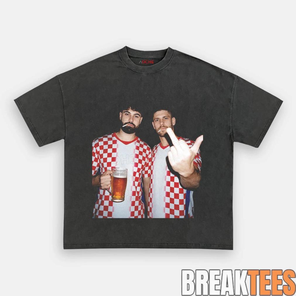 Croatia Drunk Era Black Tee