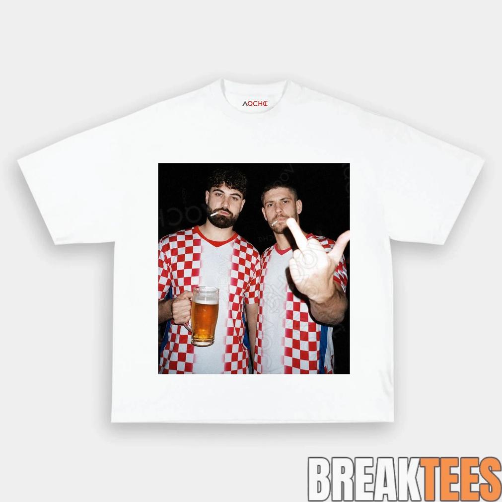 Croatia Drunk Era Black Tee