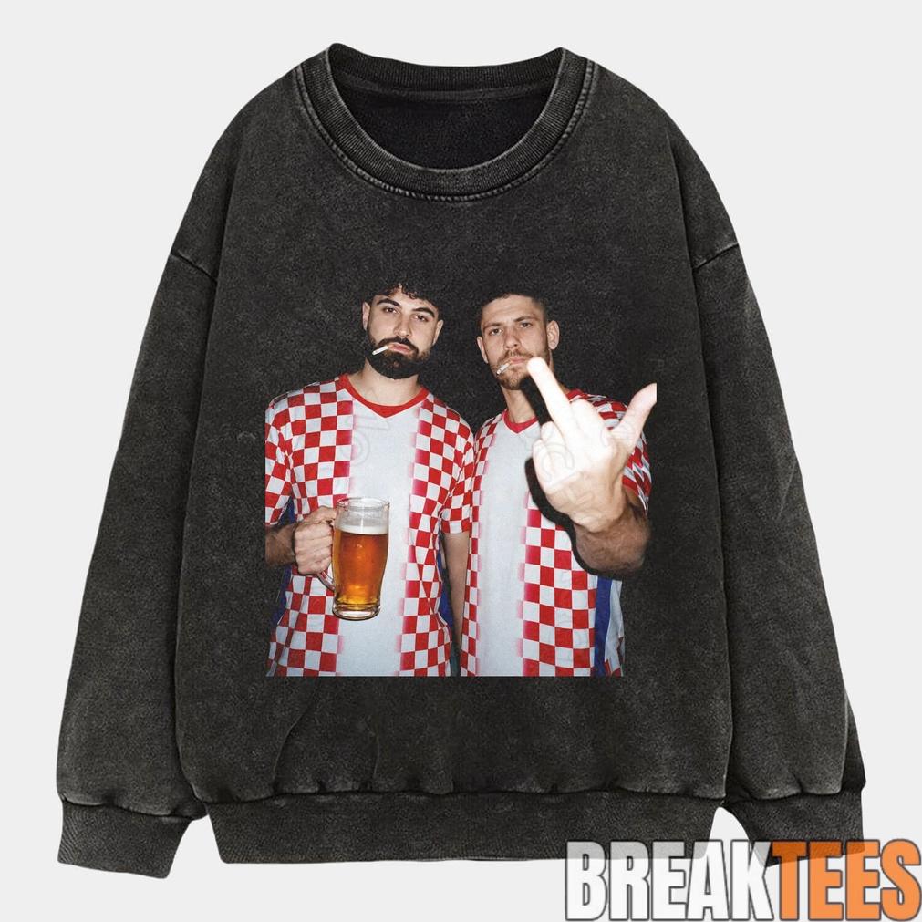 Croatia Drunk Era Black Tee