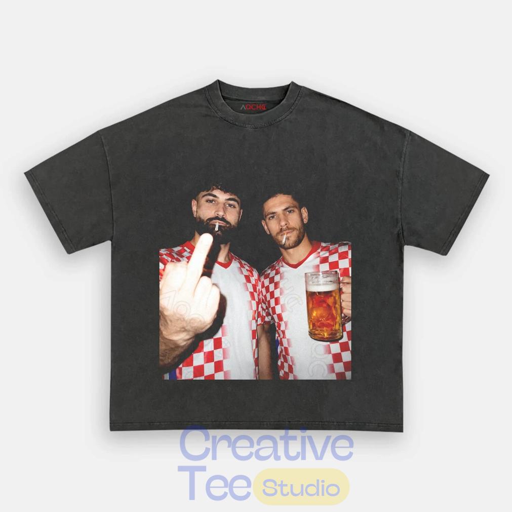Croatia Football Duo Black T-Shirt
