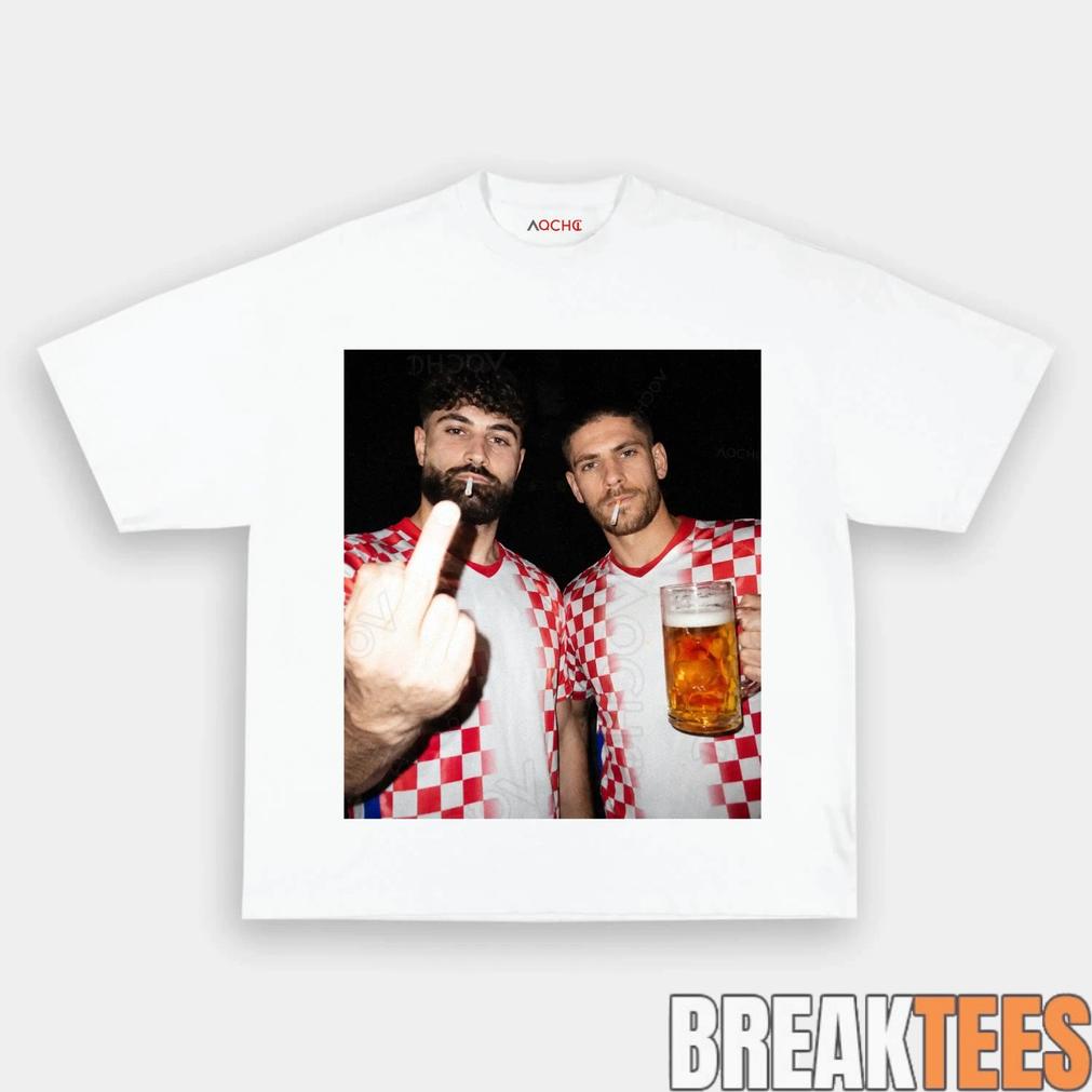 Croatia Football Duo Black TShirt