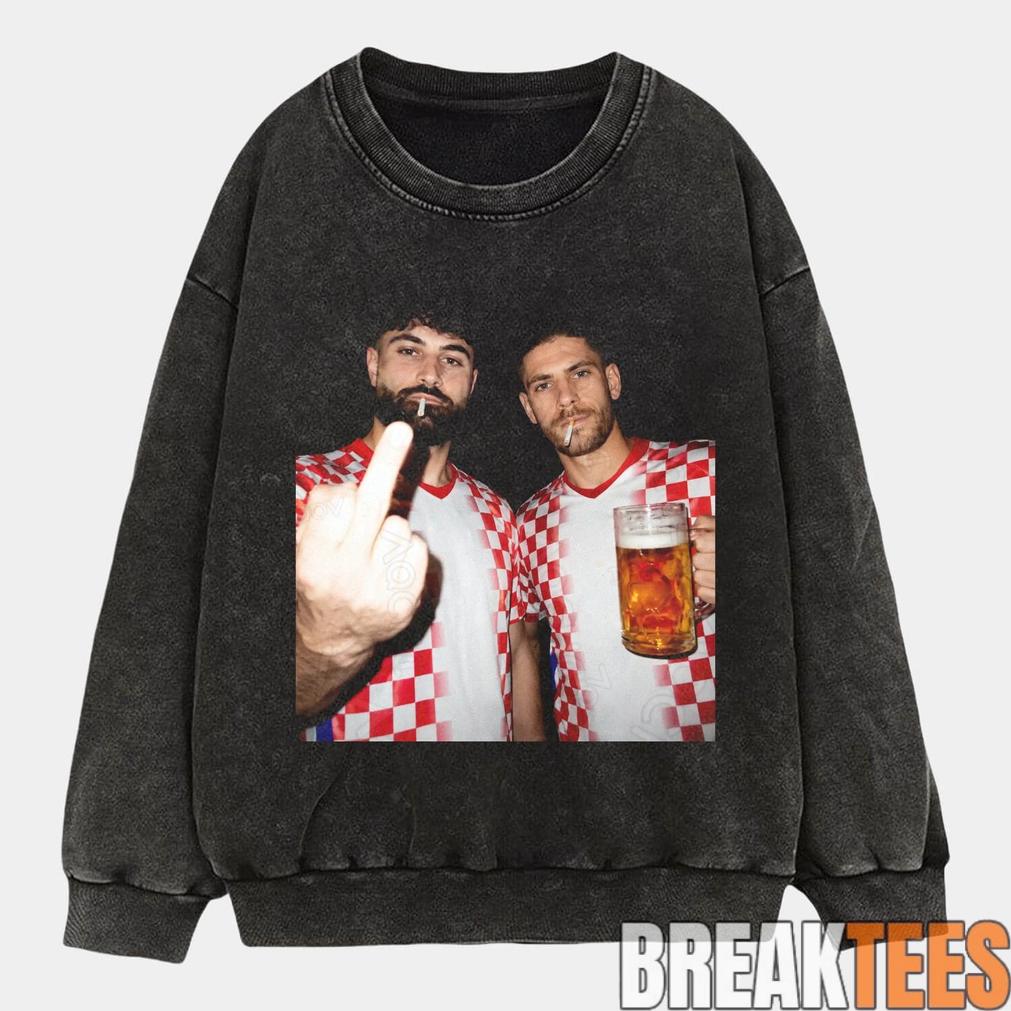 Croatia Football Duo Black TShirt