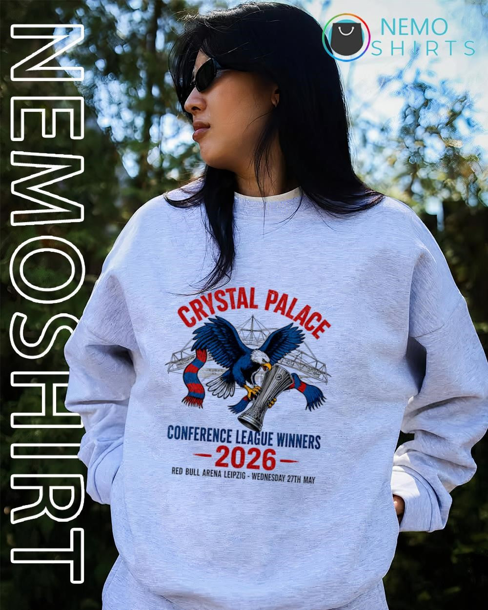 Crystal Palace FC Conference League winners 2026 Red Bull Arena Leipzig shirt