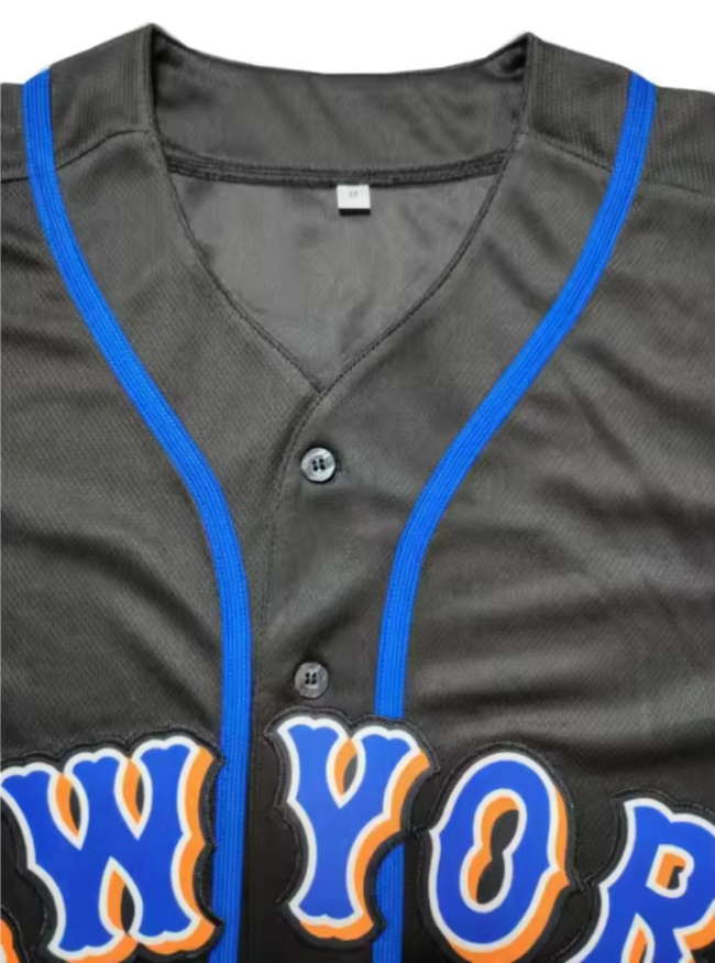 Customized New York Baseball Jersey Black – Mets Style Name Number