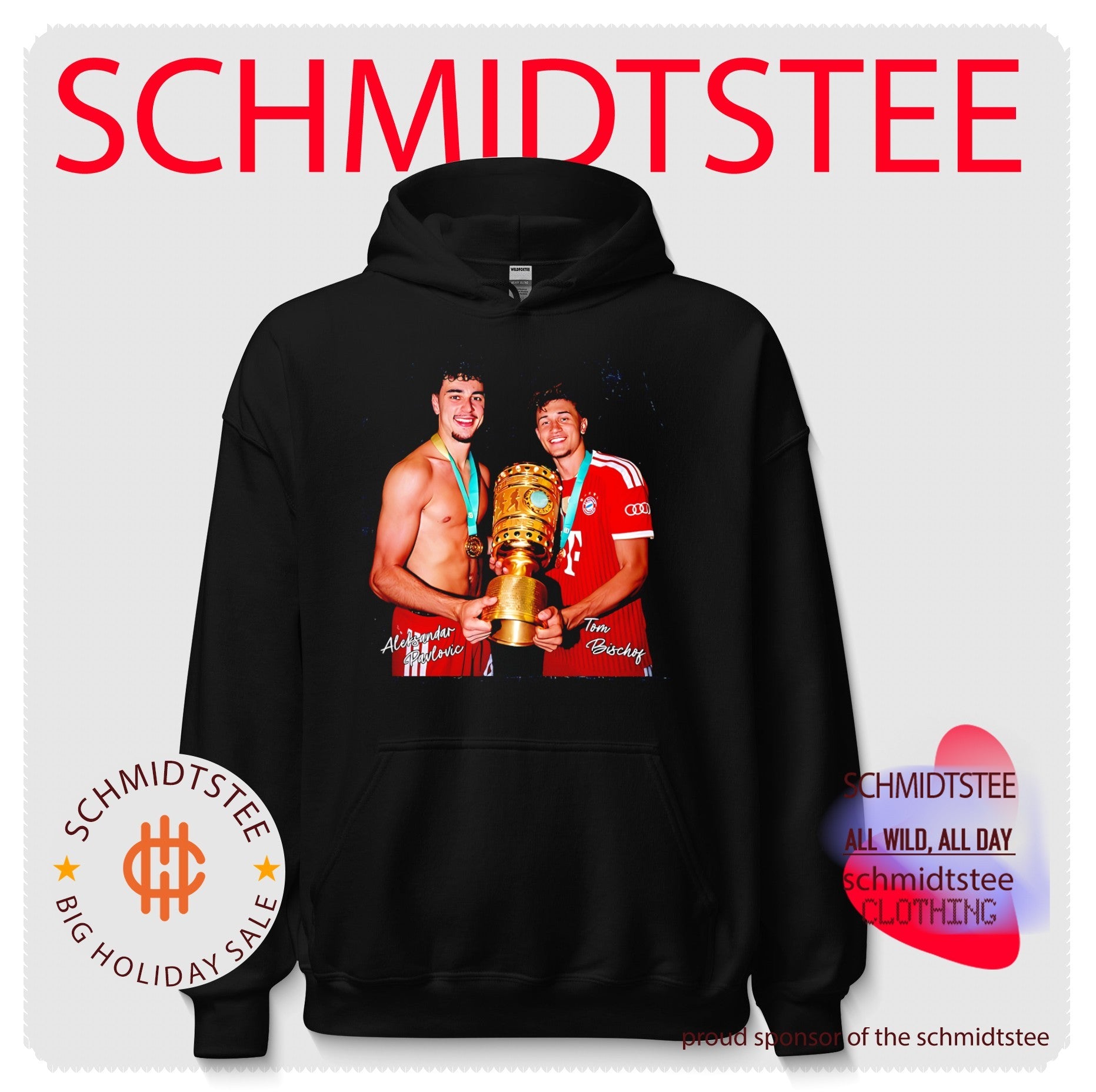 DFB Pokal Champions 2026 Aleksandar Pavlovic and Tom Bischof shirt
