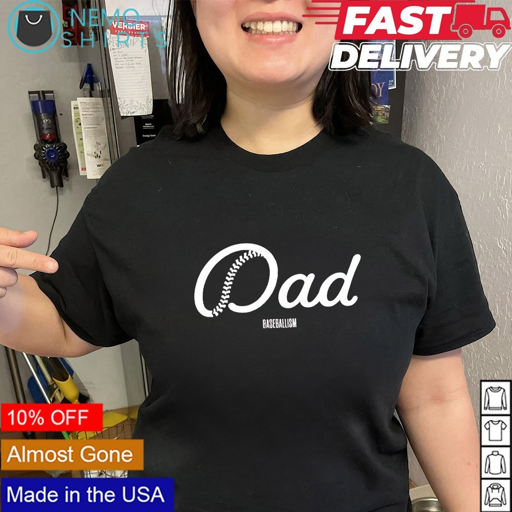 Dad Baseball stitches graphic shirt