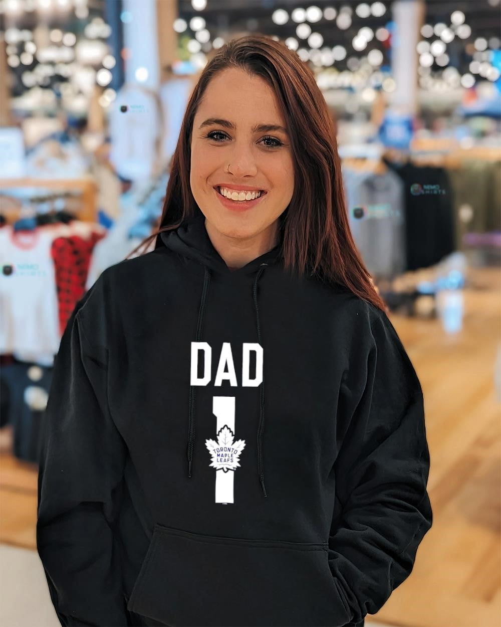 Dad Number 1 with Toronto Maple Leafs logo shirt