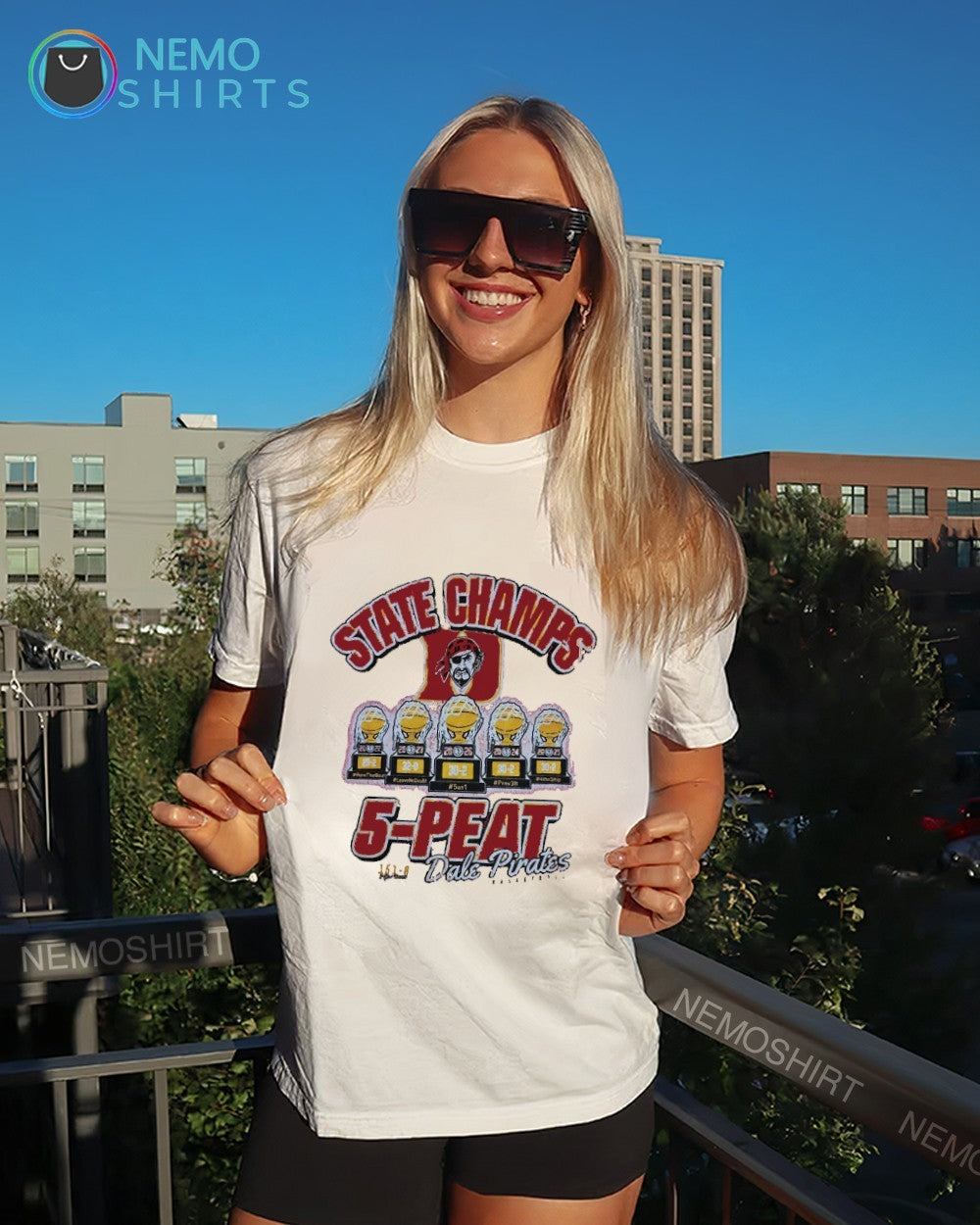 Dale Pirate basketball state champs 5 peat shirt