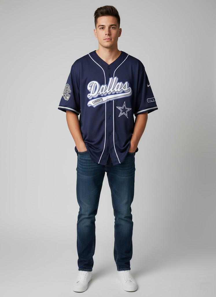 Dallas Cowboys Baseball-Style Jersey – Celebrating “America’s Team”