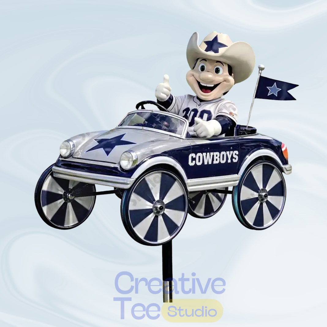Dallas Cowboys Rowdy Mascot Garden Wind Spinner