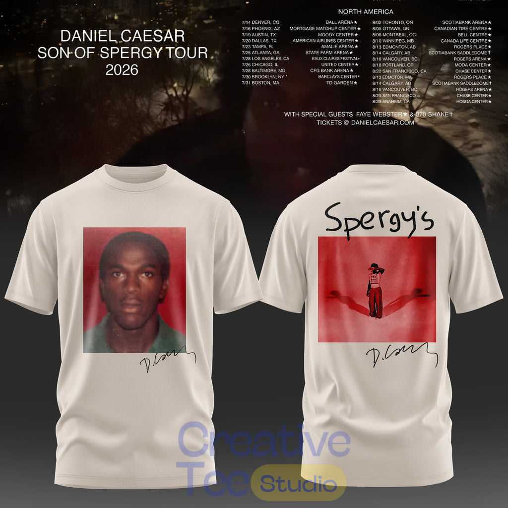 Daniel Caesar – “Son of Spergy” 2026 Tour T-Shirt