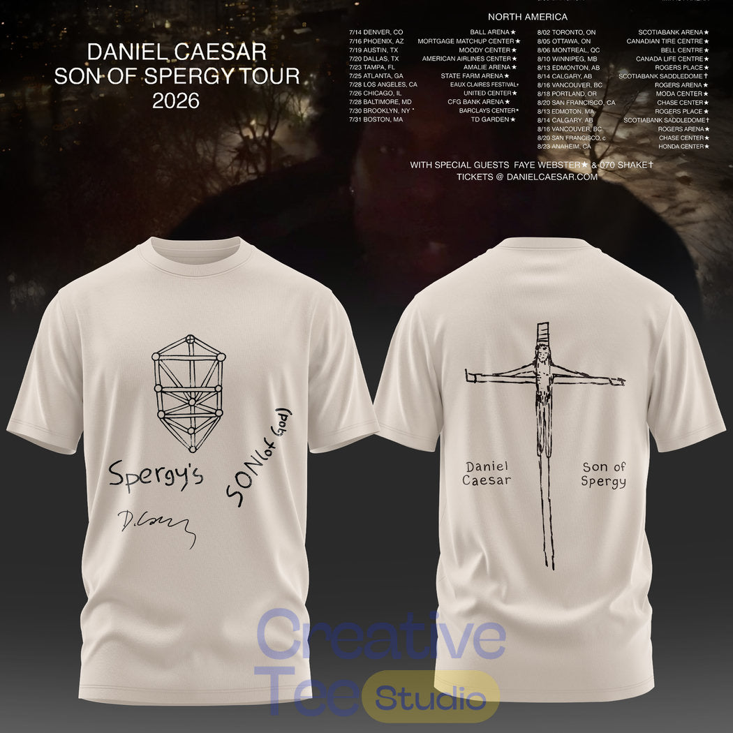 Daniel Caesar – “Son of Spergy” 2026 Tour T-Shirt