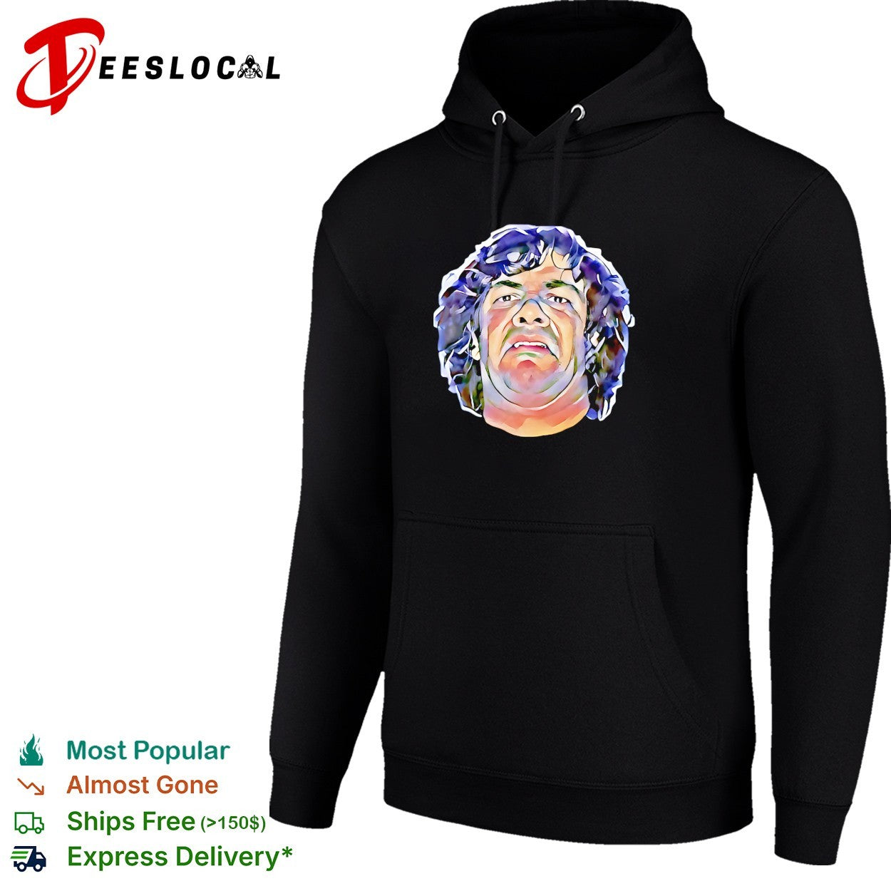 Dean Ween curly haired man portrait shirt