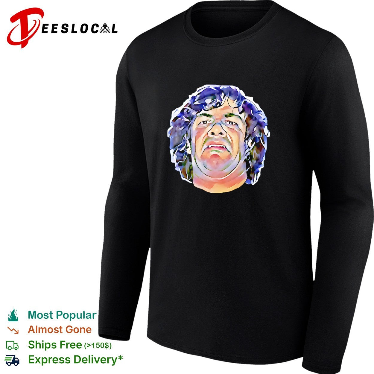 Dean Ween curly haired man portrait shirt