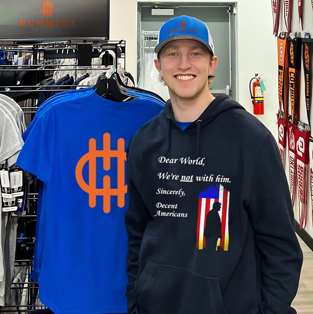 Dear World we’re not with him sincerely decent Americans hate Trump shirt